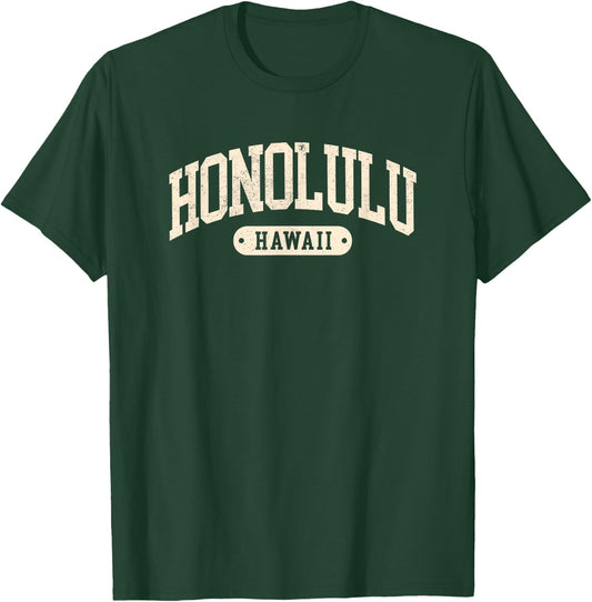 Vintage Honolulu Hawaii Retro Throwback Souvenir T-Shirt - T-Shirt | Forest