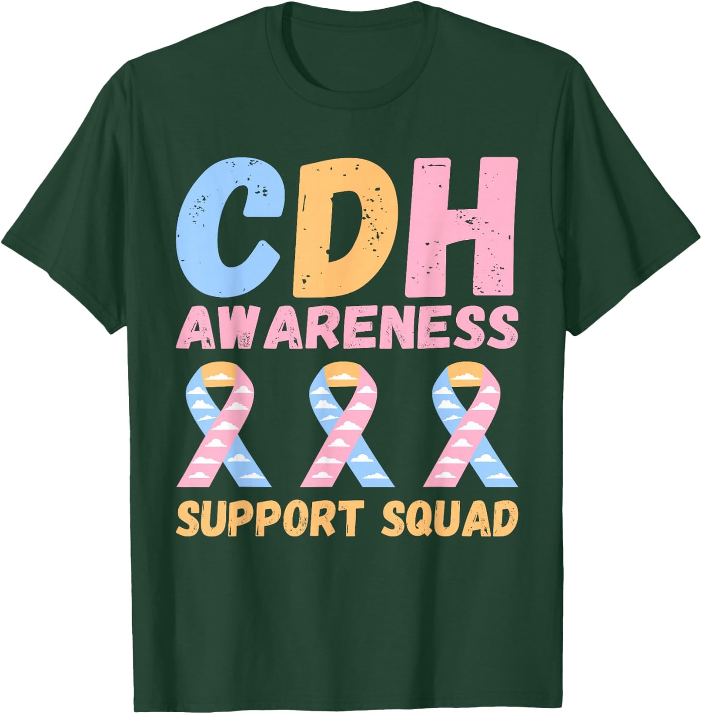 Congenital Diaphragmatic Hernia Awareness Support Squad T-Shirt - T-Shirt | Forest