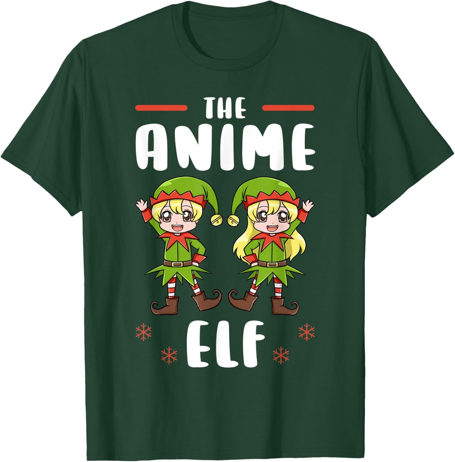Christmas Anime Elf Kawaii Otaku Japanese Manga Lover T-Shirt - T-Shirt | Forest
