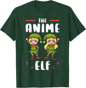 Christmas Anime Elf Kawaii Otaku Japanese Manga Lover T-Shirt - T-Shirt | Forest