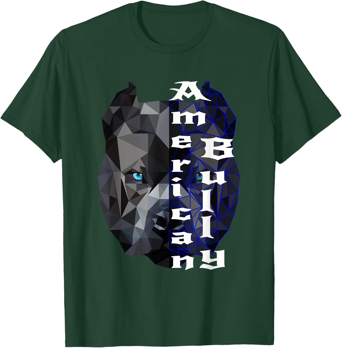 American Bully Copper Ears Polygon Picture American Bully T-Shirt - T-Shirt | Forest