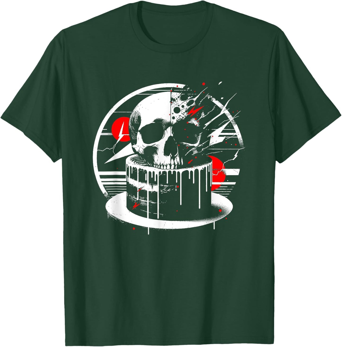 Skull Cake - Creepy Skeleton Monster Halloween Lover T-Shirt - T-Shirt | Forest
