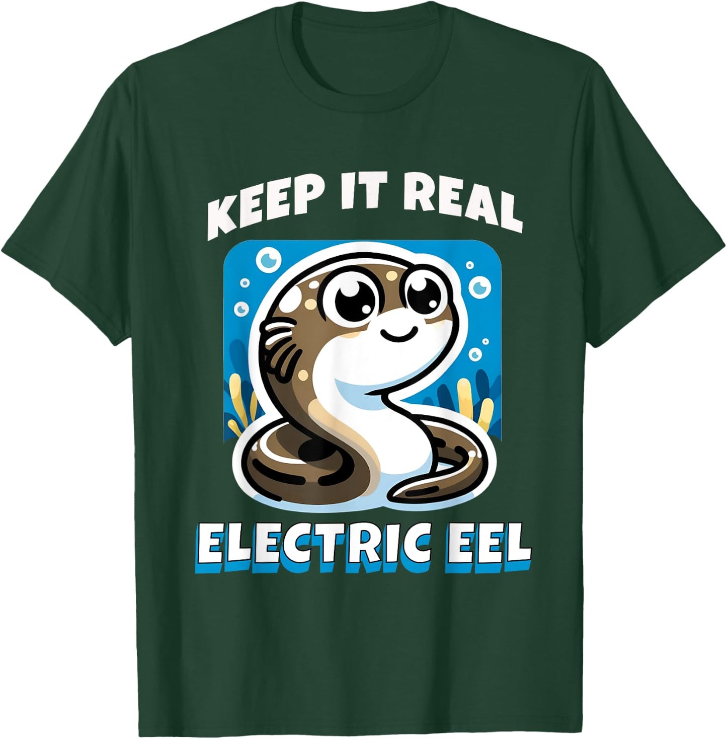 Keep It Real Electric Eel Funny Pun Animal Boys Girls Kids T-Shirt - T-Shirt | Forest