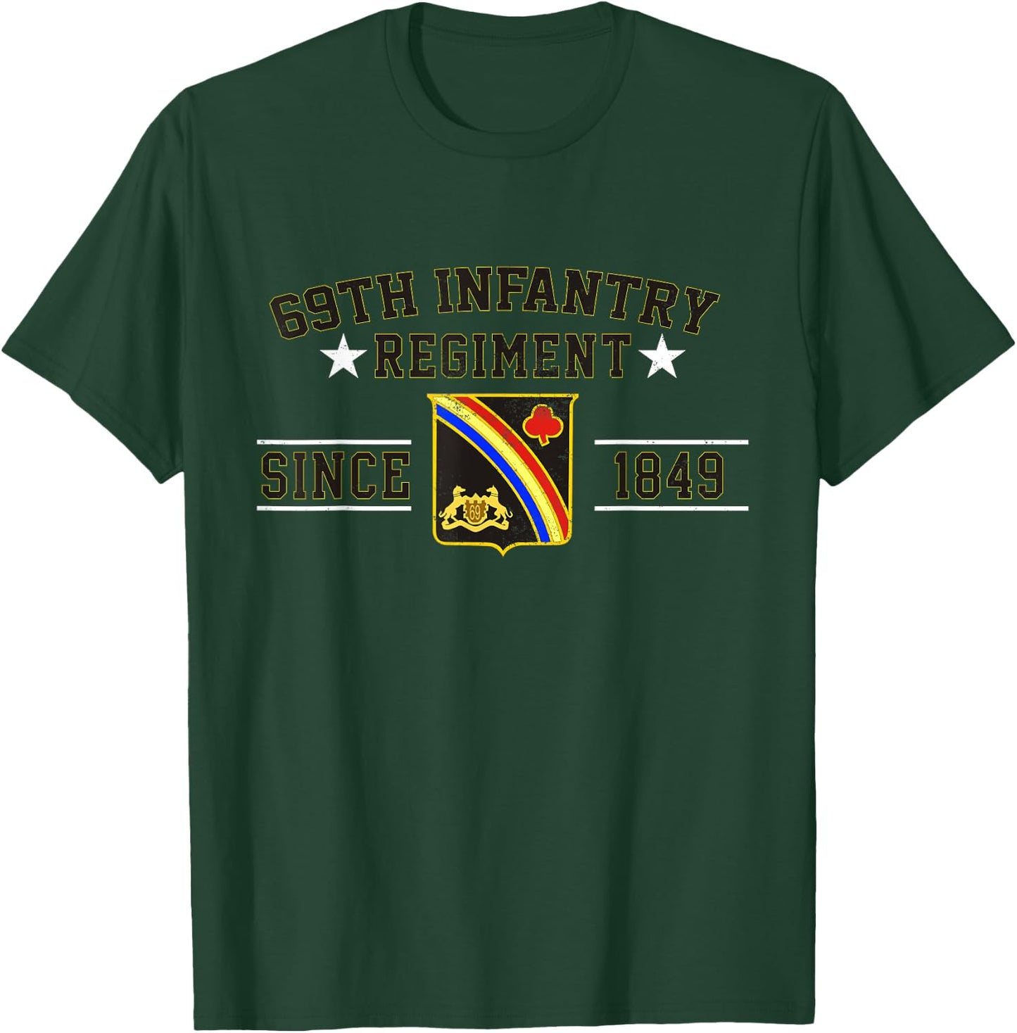69th Infantry Regiment Veteran Military Father Day Christmas T-Shirt - T-Shirt | Forest