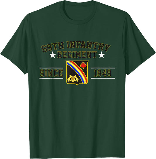 69th Infantry Regiment Veteran Military Father Day Christmas T-Shirt - T-Shirt | Forest