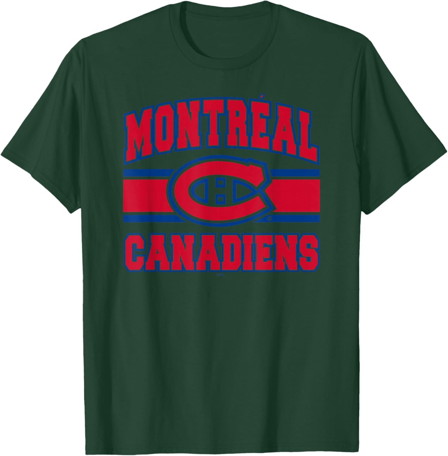 Montreal Canadiens Stripe White Officially Licensed T-Shirt - T-Shirt | Forest