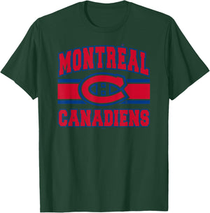 Montreal Canadiens Stripe White Officially Licensed T-Shirt - T-Shirt | Forest