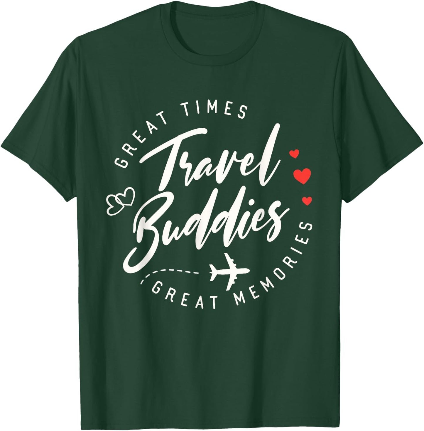 Travel Buddies Besties trip 2025 Girls Trip Summer Vacation T-Shirt - T-Shirt | Forest