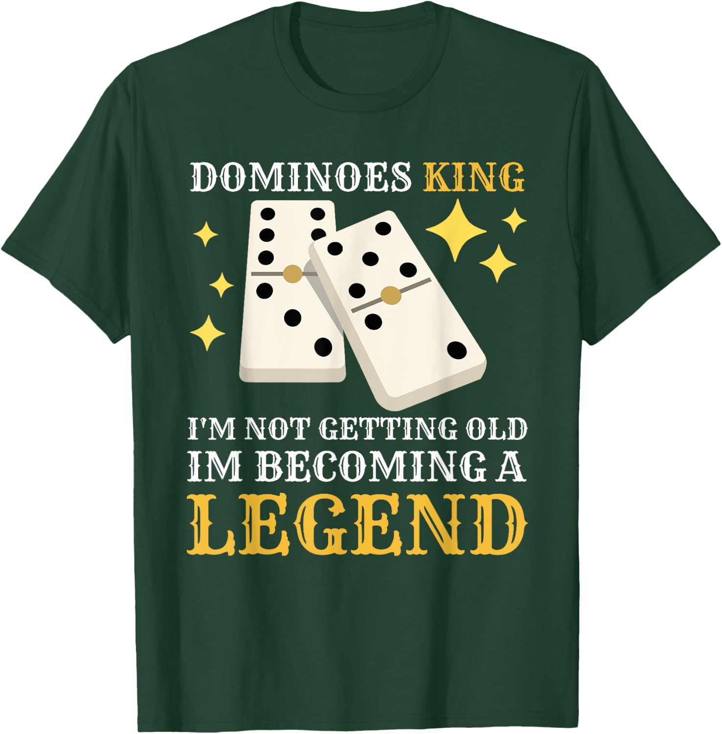 Dominoes King Domino Player Dominoes Lover T-Shirt - T-Shirt | Forest