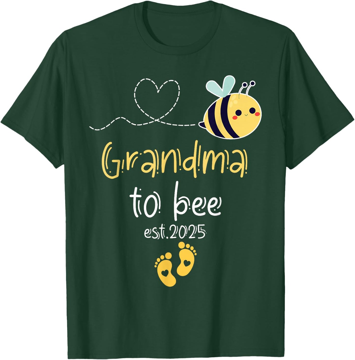 Cute Promoted To Grandma To Bee 2025 Family Pregnancy T-Shirt - T-Shirt | Forest