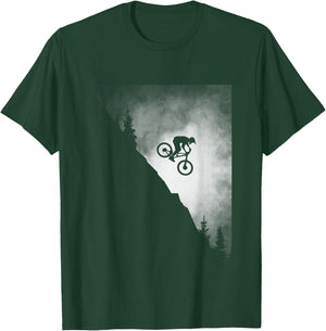 BASBO -Adults Mountain Bike Graphic , Black, Small T-Shirt - T-Shirt | Forest