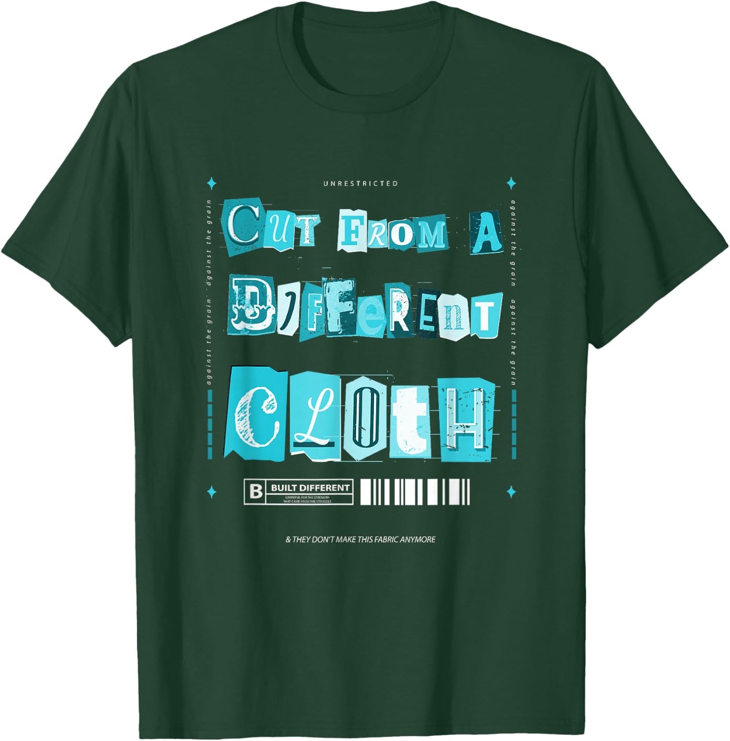 Turquoise Cut from A Different Cloth Turquoise Graphic T-Shirt - T-Shirt | Forest