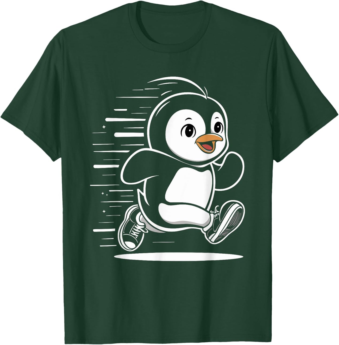 Jogging Penguin Runner Running Animal Cute Jogger T-Shirt - T-Shirt | Forest