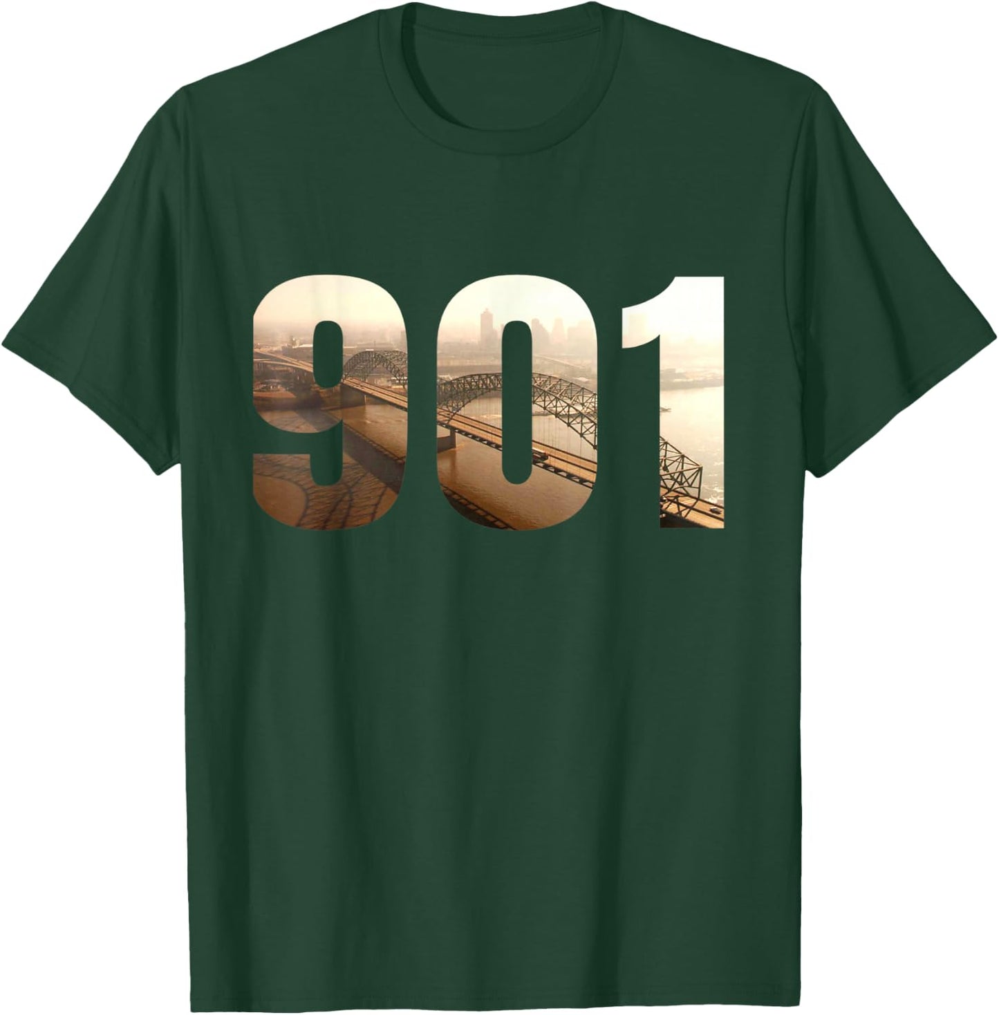 I am 901 - Memphis Tennessee Area Code - Historical Bridge T-Shirt - T-Shirt | Forest