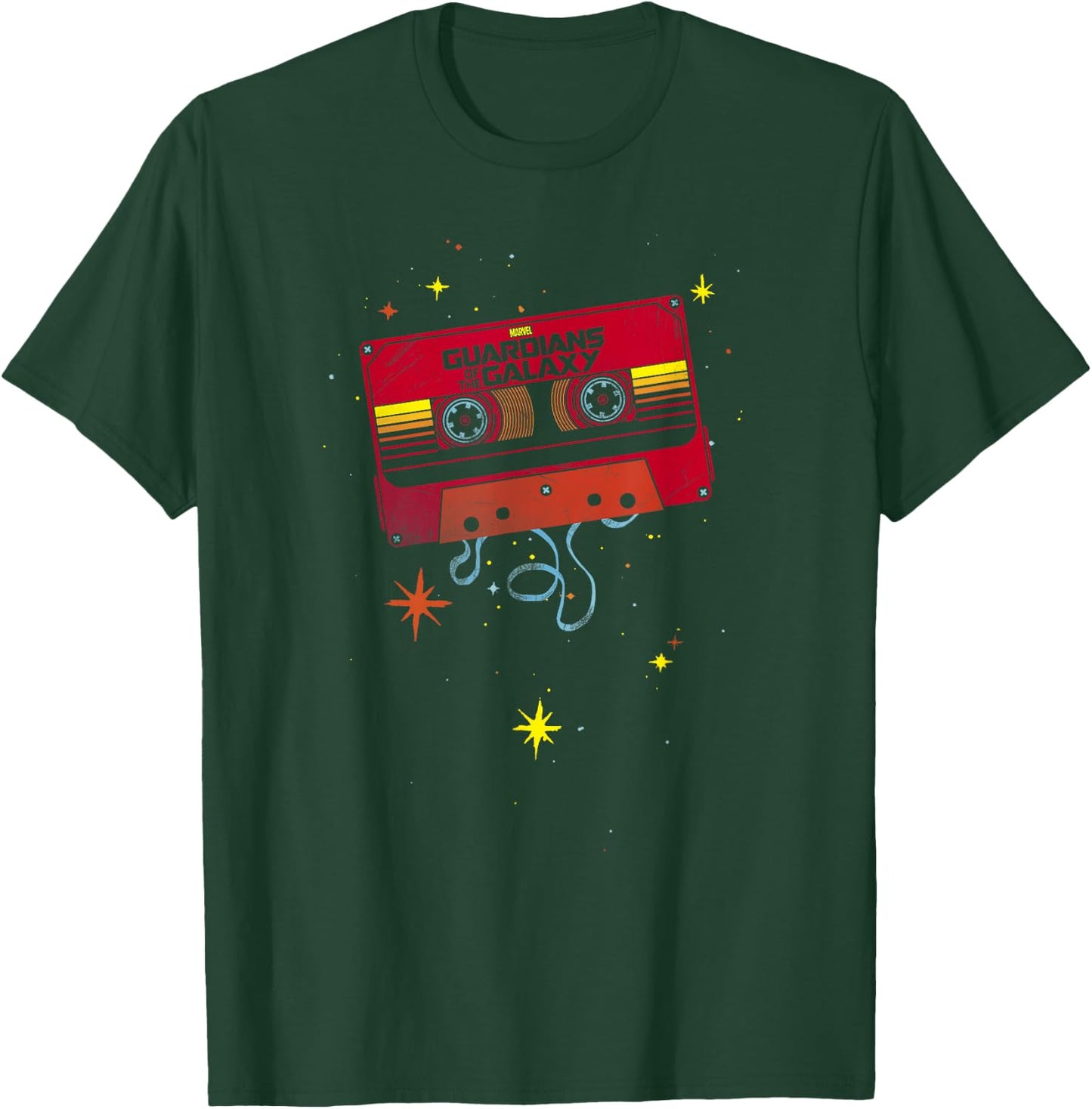 Marvel Guardians of The Galaxy Awesome Mix Tape Logo Small T-Shirt - T-Shirt | Forest