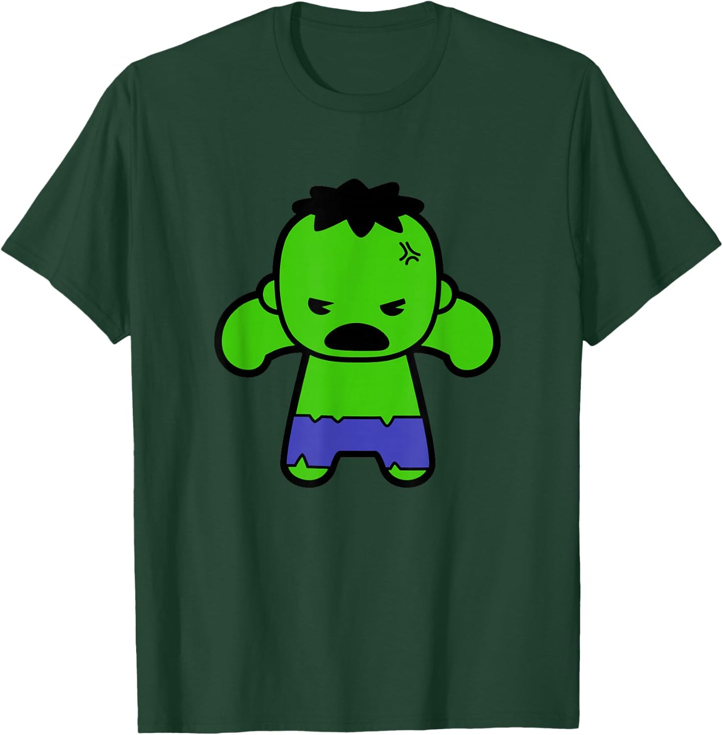 Marvel Kawaii The Incredible Hulk Super Angry Chibi Shot T-Shirt - T-Shirt | Forest