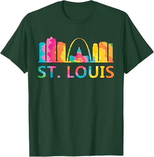 St Louis Kids St Louis USA American Tie Dye T-Shirt - T-Shirt | Forest
