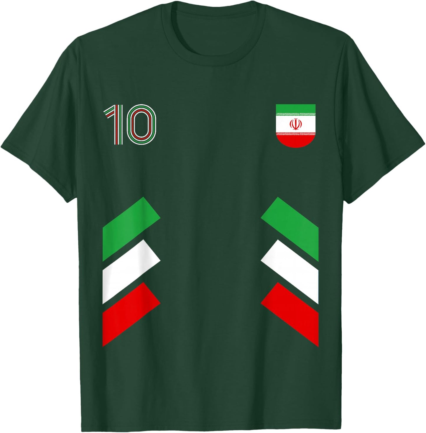 Retro10 Iran Football Iran Soccer Iran Flag T-Shirt - T-Shirt | Forest
