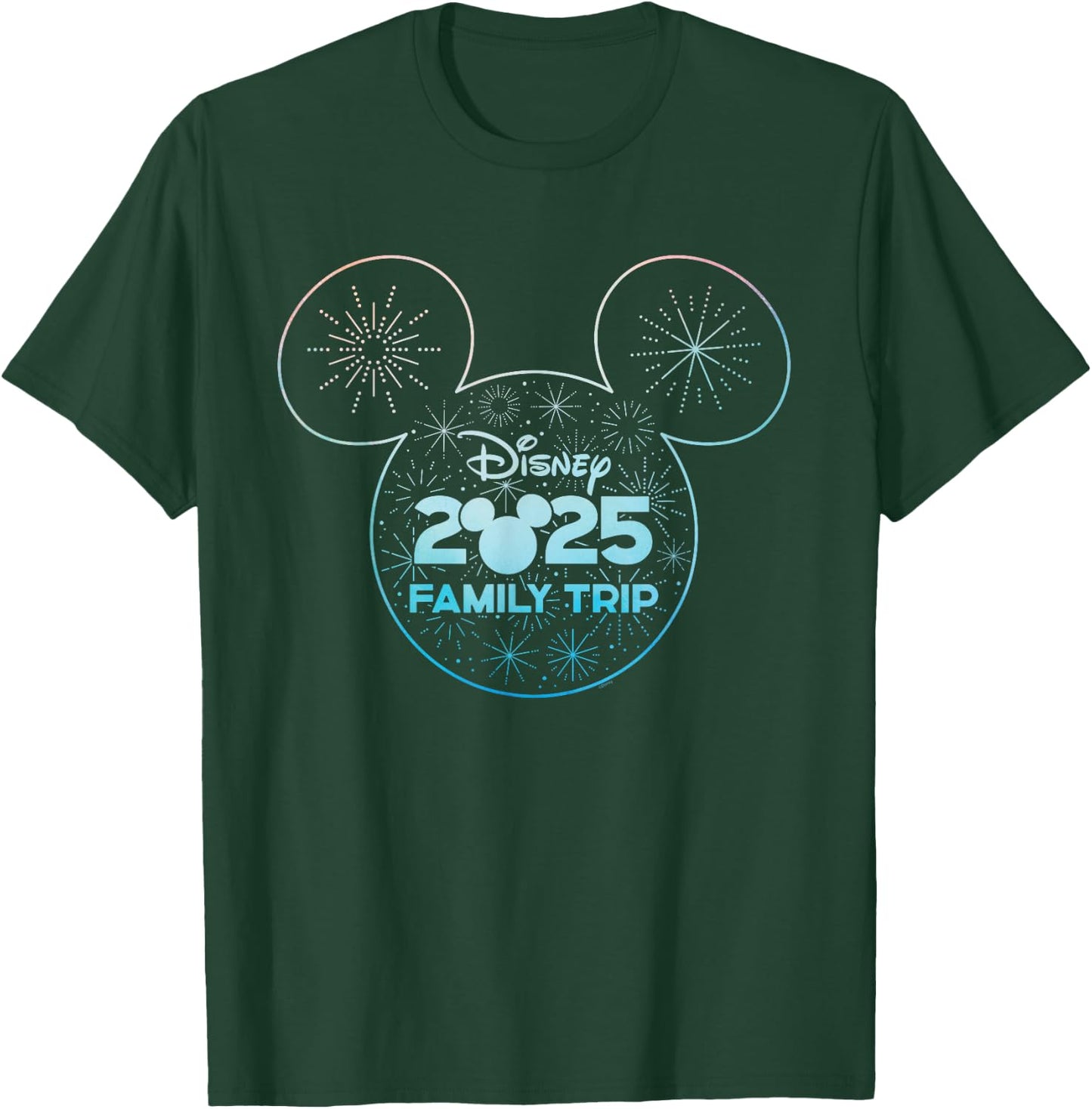 Disney Mickey Mouse Icon Fireworks Vacation Family Trip 2025 T-Shirt - T-Shirt | Forest