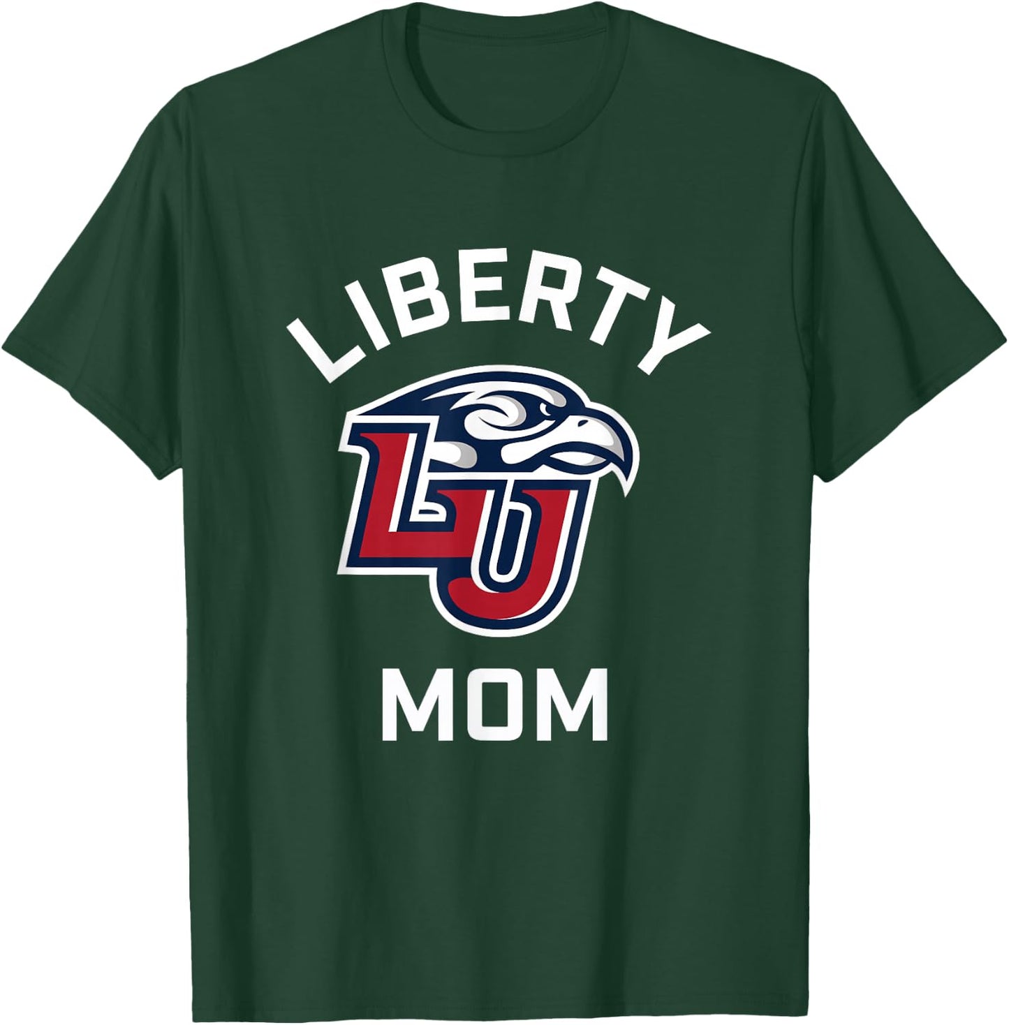 Liberty University Flames Arched Mom T-Shirt - T-Shirt | Forest