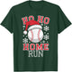 Christmas Santa Baseball Home Run Ho Ho Home Run , -Adults, -Kids, Black, Small, Short Sleeve T-Shirt - T-Shirt | Forest