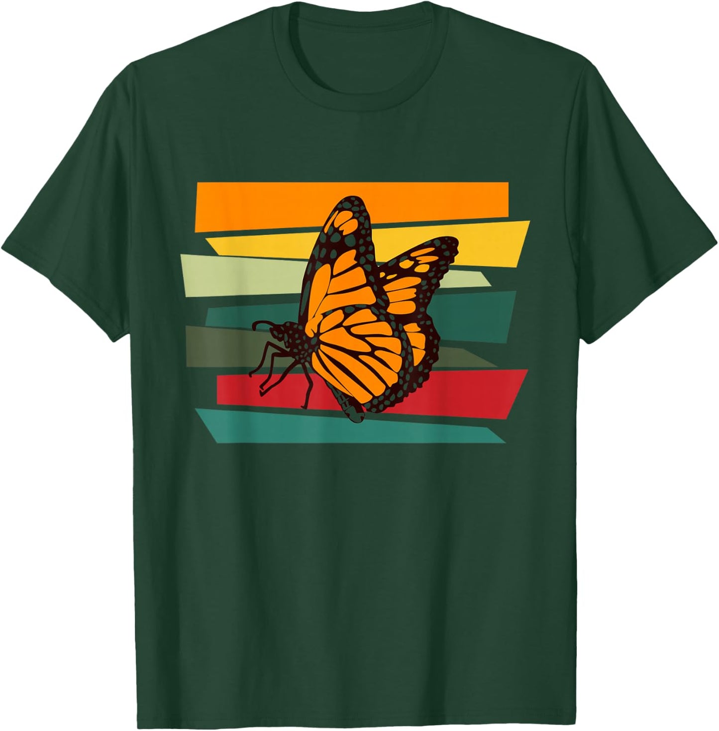 Retro Butterfly Vintage Monarch Butterfly T-Shirt - T-Shirt | Forest