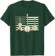 USA Americana Bluegrass Flag - Banjo Mandolin Fiddle Patriot T-Shirt - T-Shirt | Forest