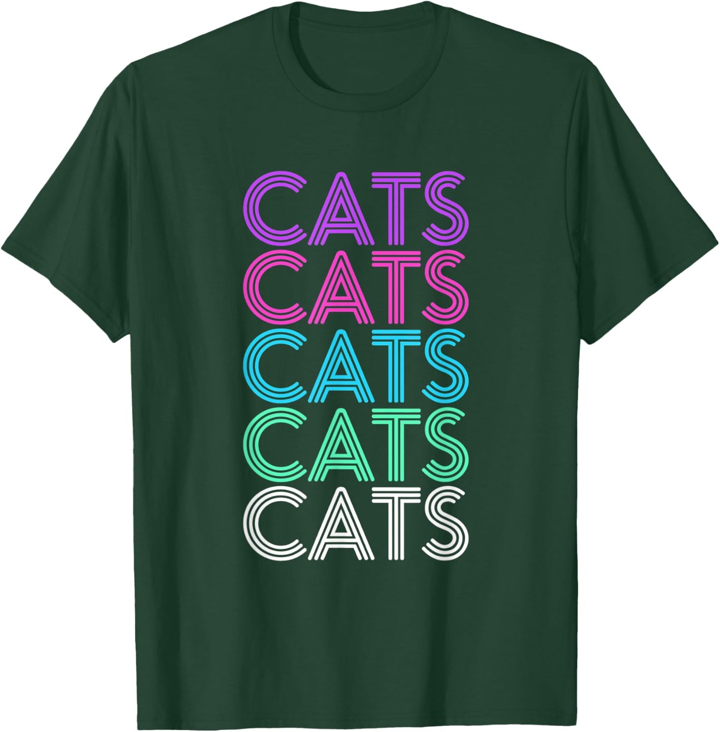 Retro Cat Gift Women or Girls T-Shirt - T-Shirt | Forest