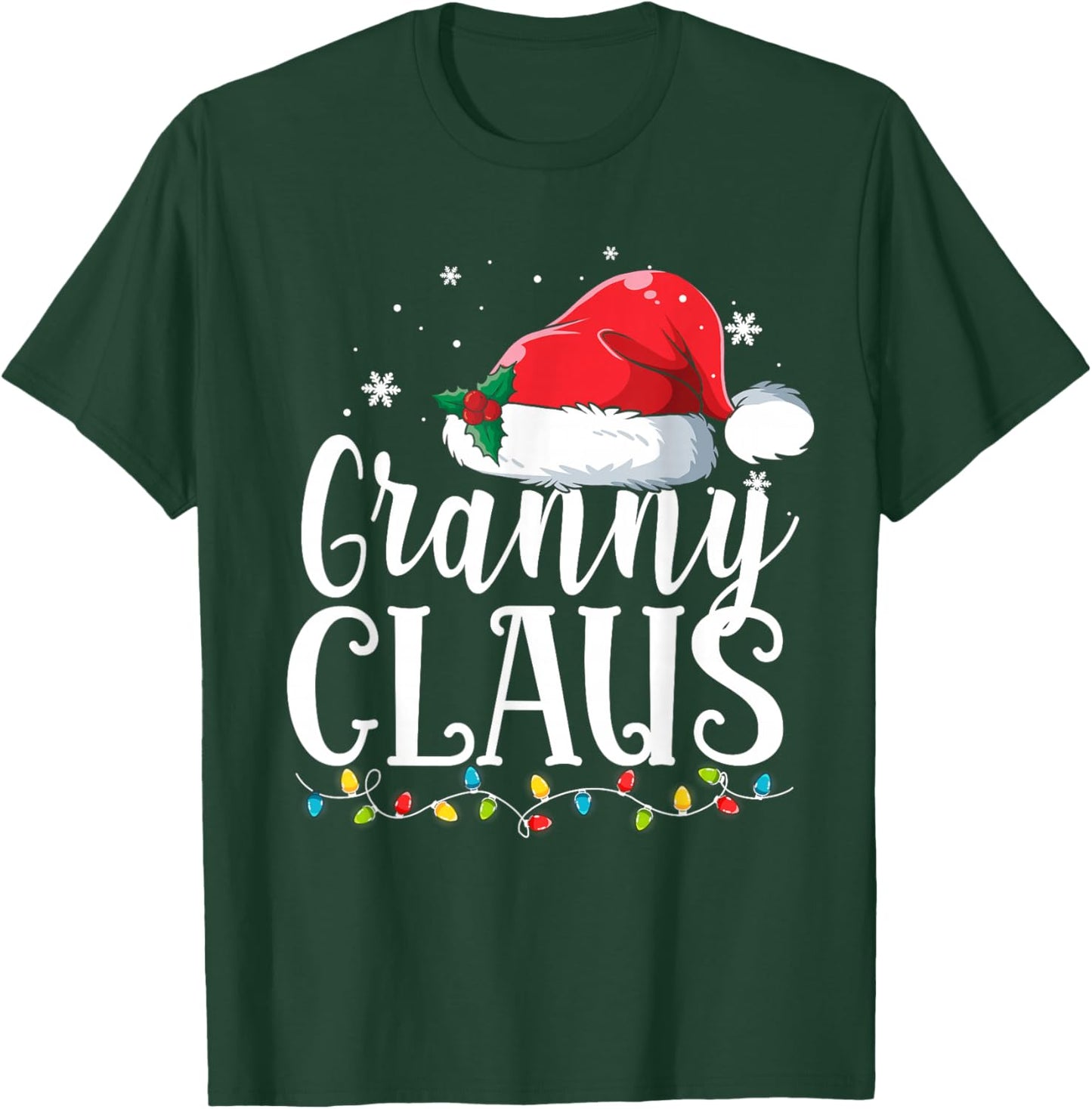 Granny Claus Christmas Family Matching Pajamas Funny Xmas T-Shirt - T-Shirt | Forest