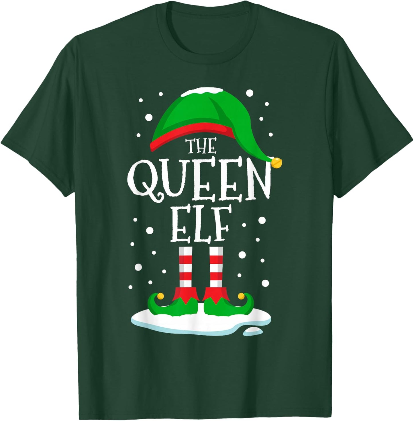 The Queen Elf Christmas Family Matching Xmas Women Funny T-Shirt - T-Shirt | Forest