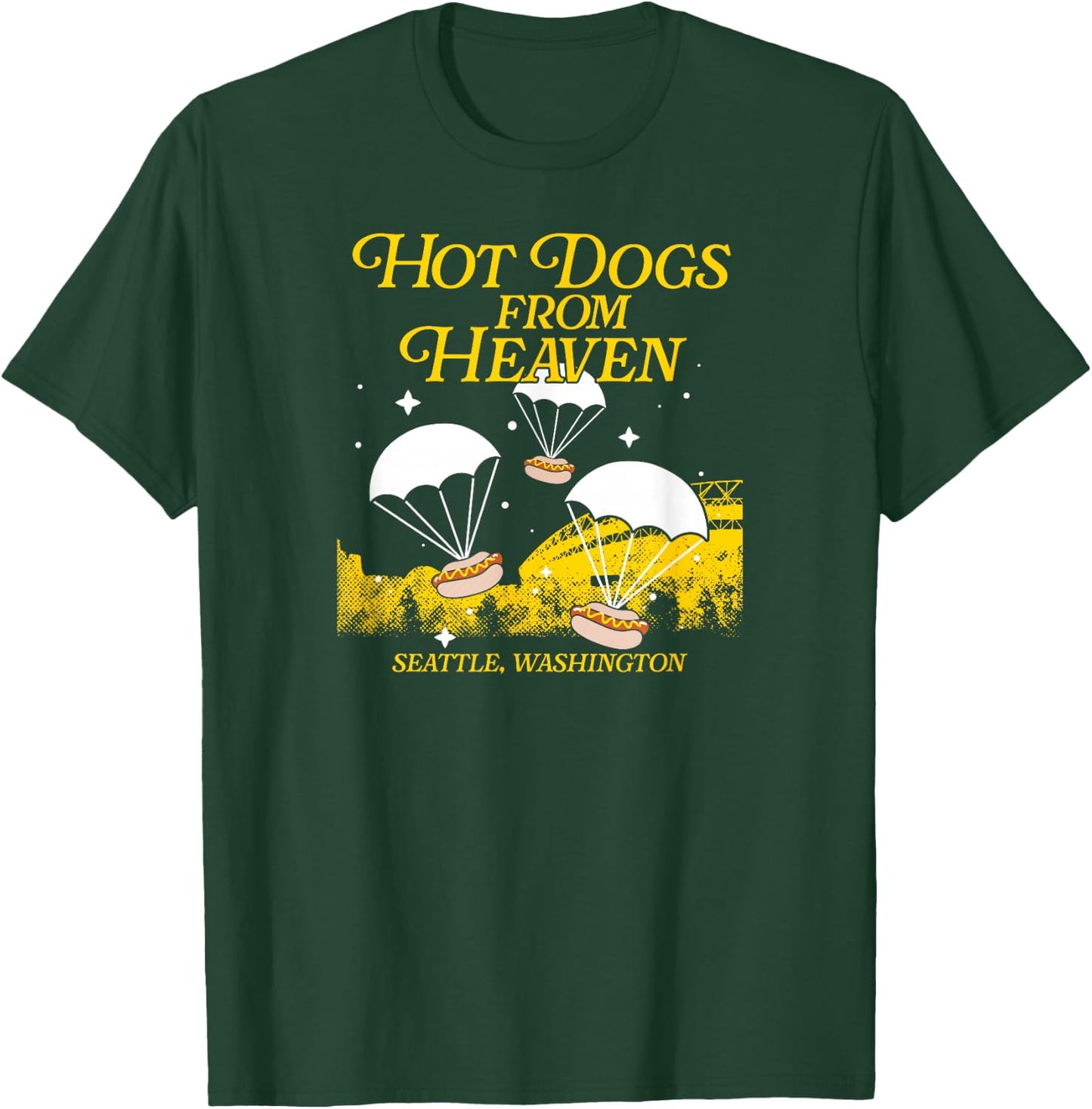 Hot Dogs from Heaven - Seattle Baseball T-Shirt - T-Shirt | Forest