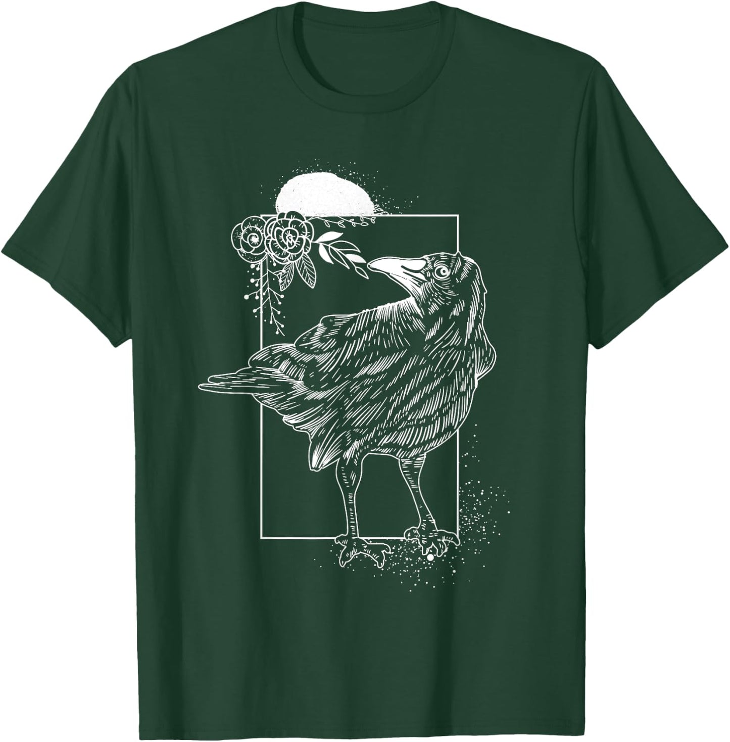Raven Halloween Night Gift Birds Crow T-Shirt - T-Shirt | Forest