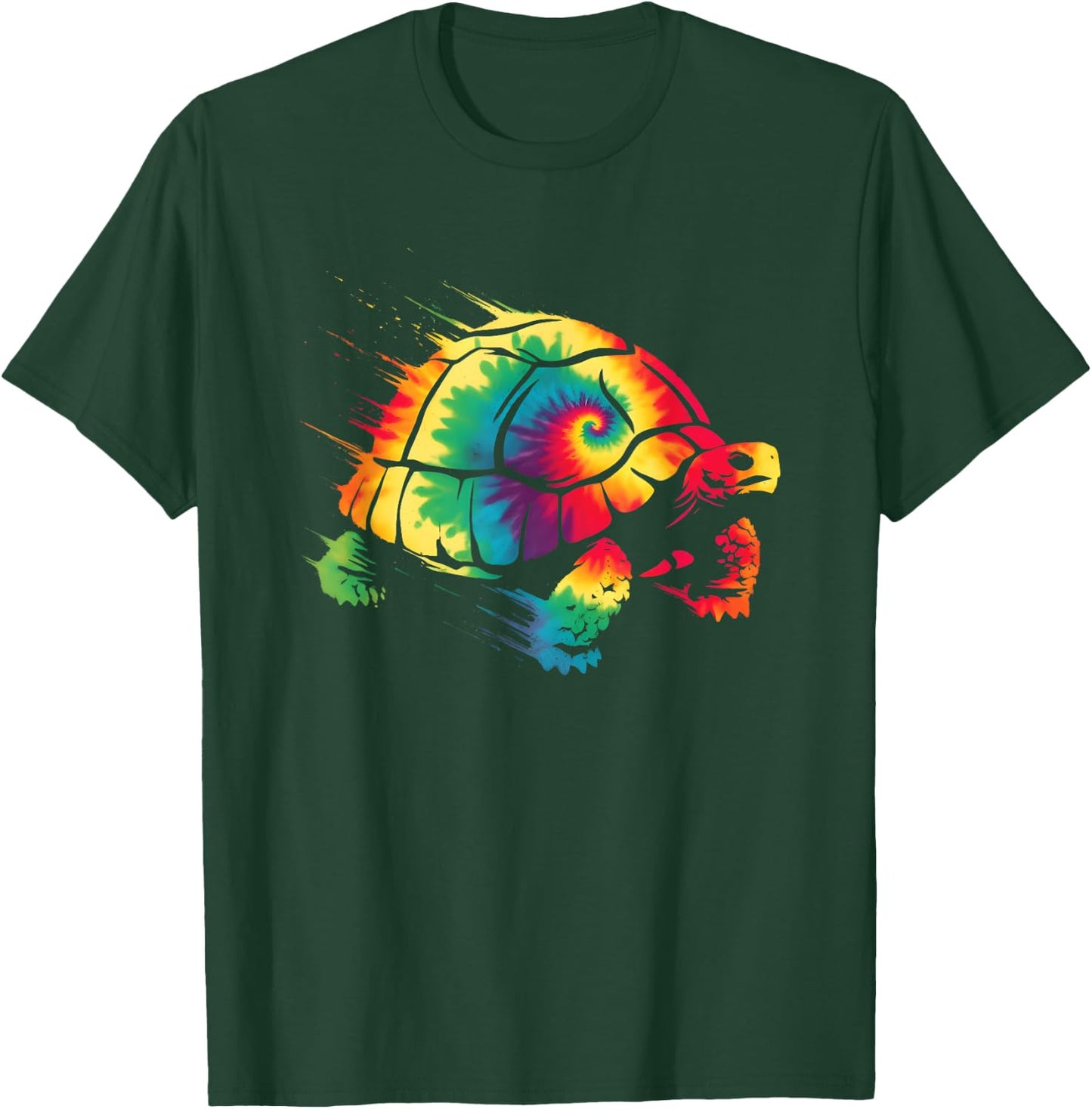 Tortoise Tie Dye - Colorful Sea Turtle Ocean Animal Lover T-Shirt - T-Shirt | Forest