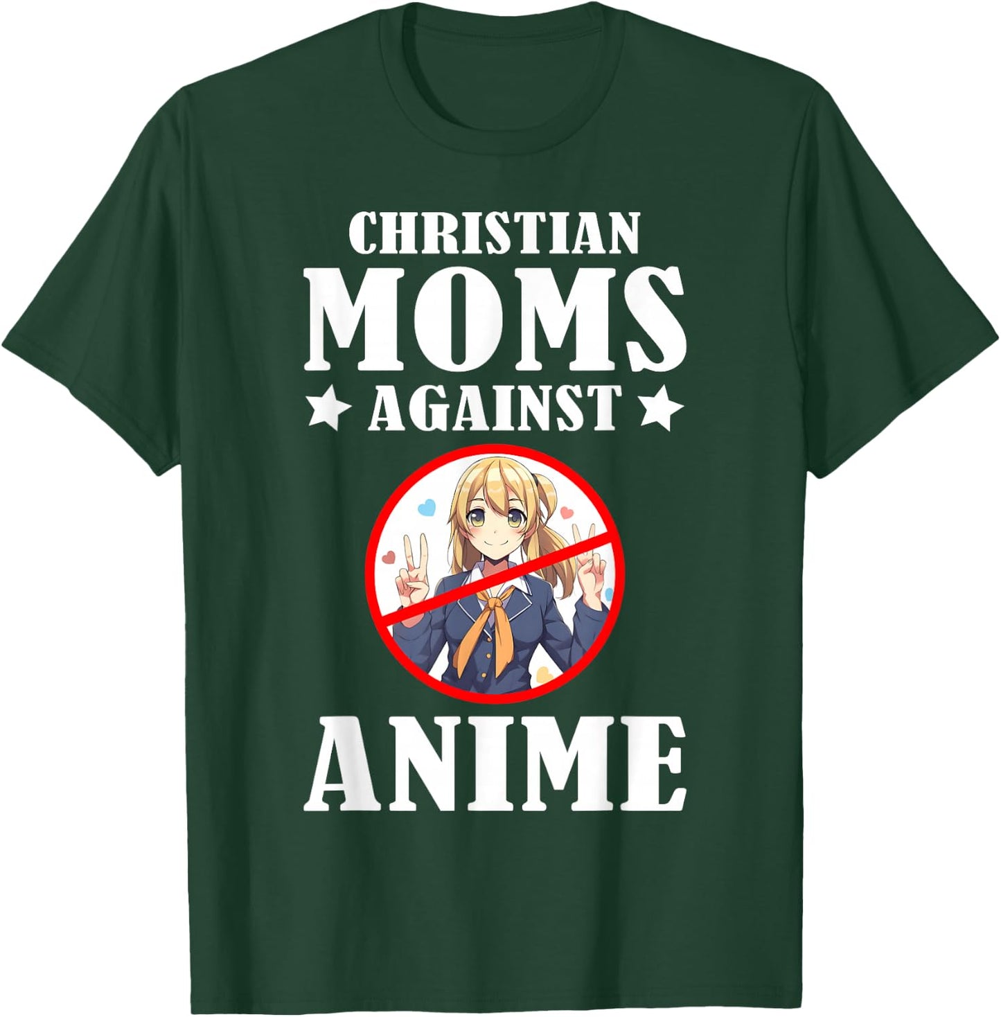 Christian Moms Against Anime T-Shirt - T-Shirt | Forest