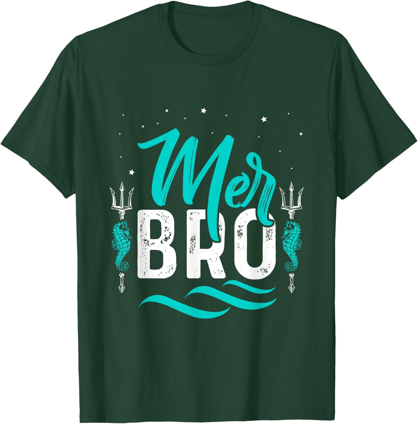 Merbro Brother of a Mermaid Boy and Toddlers Kids Merman T-Shirt - T-Shirt | Forest