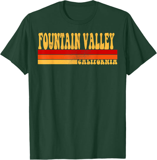 FOUNTAIN VALLEY California City Vintage Roots Retro 70s 80s T-Shirt - T-Shirt | Forest