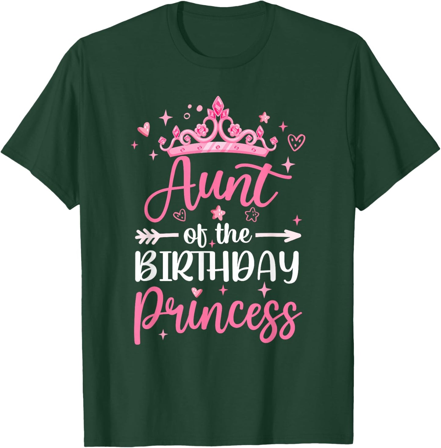 Aunt Of The Birthday Princess Birthday Girl Kid Family T-Shirt - T-Shirt | Forest