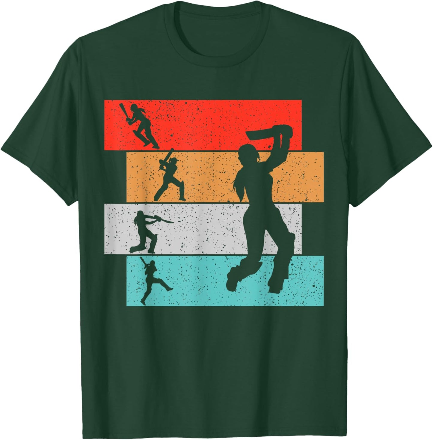 Cricket Player Girls Women T-Shirt - T-Shirt | Forest