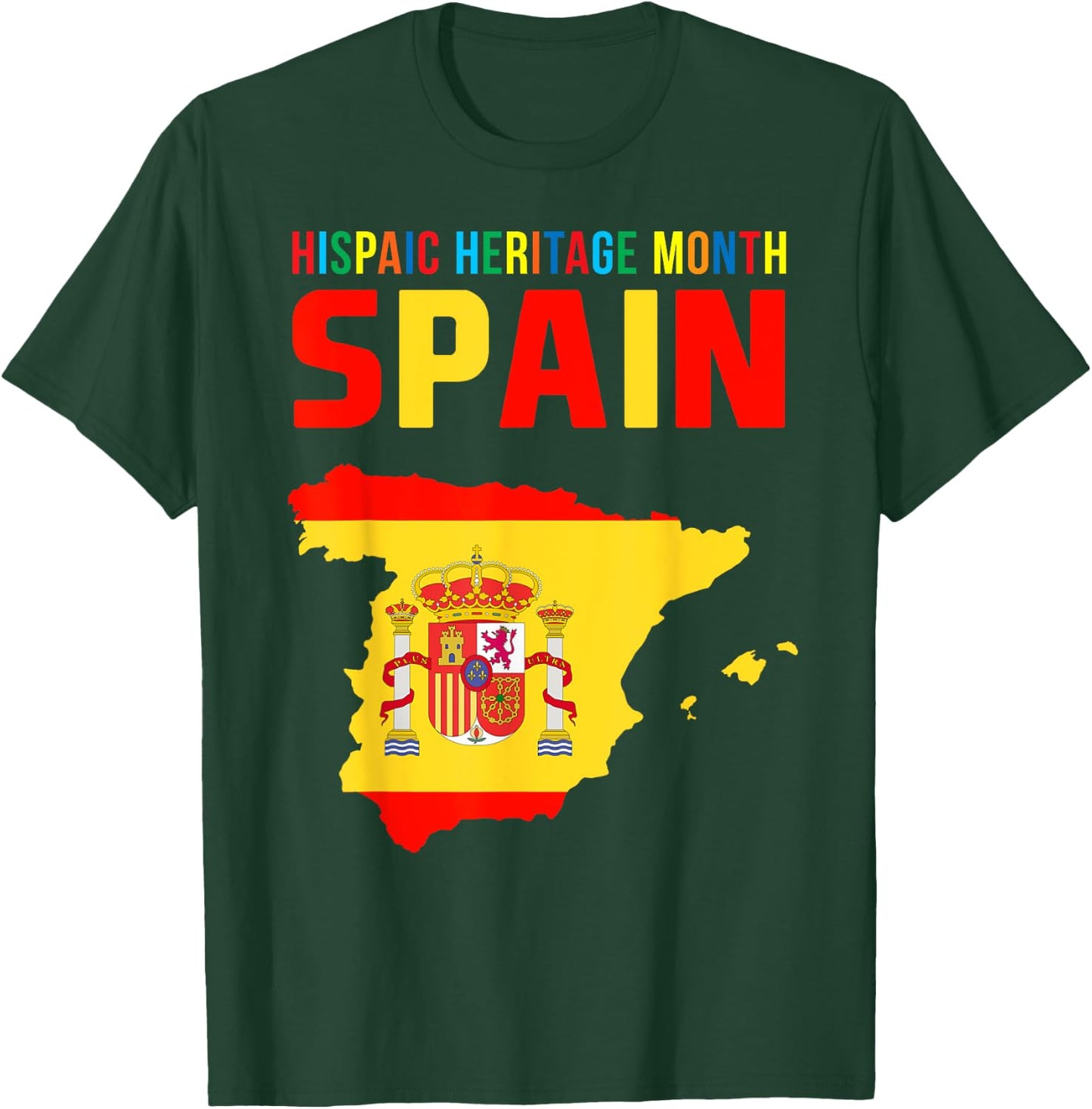 Hispanic Heritage Month Spain Flag Spanish Roots Proud T-Shirt - T-Shirt | Forest