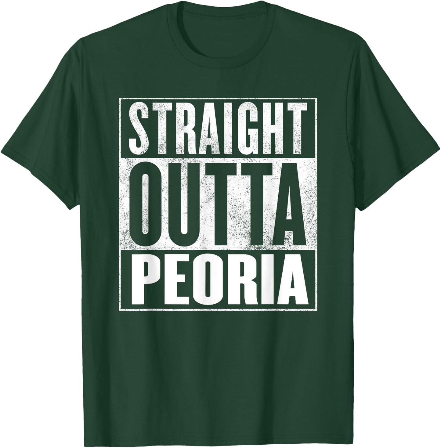 Peoria - Retro Straight Outta Peoria T-Shirt - T-Shirt | Forest