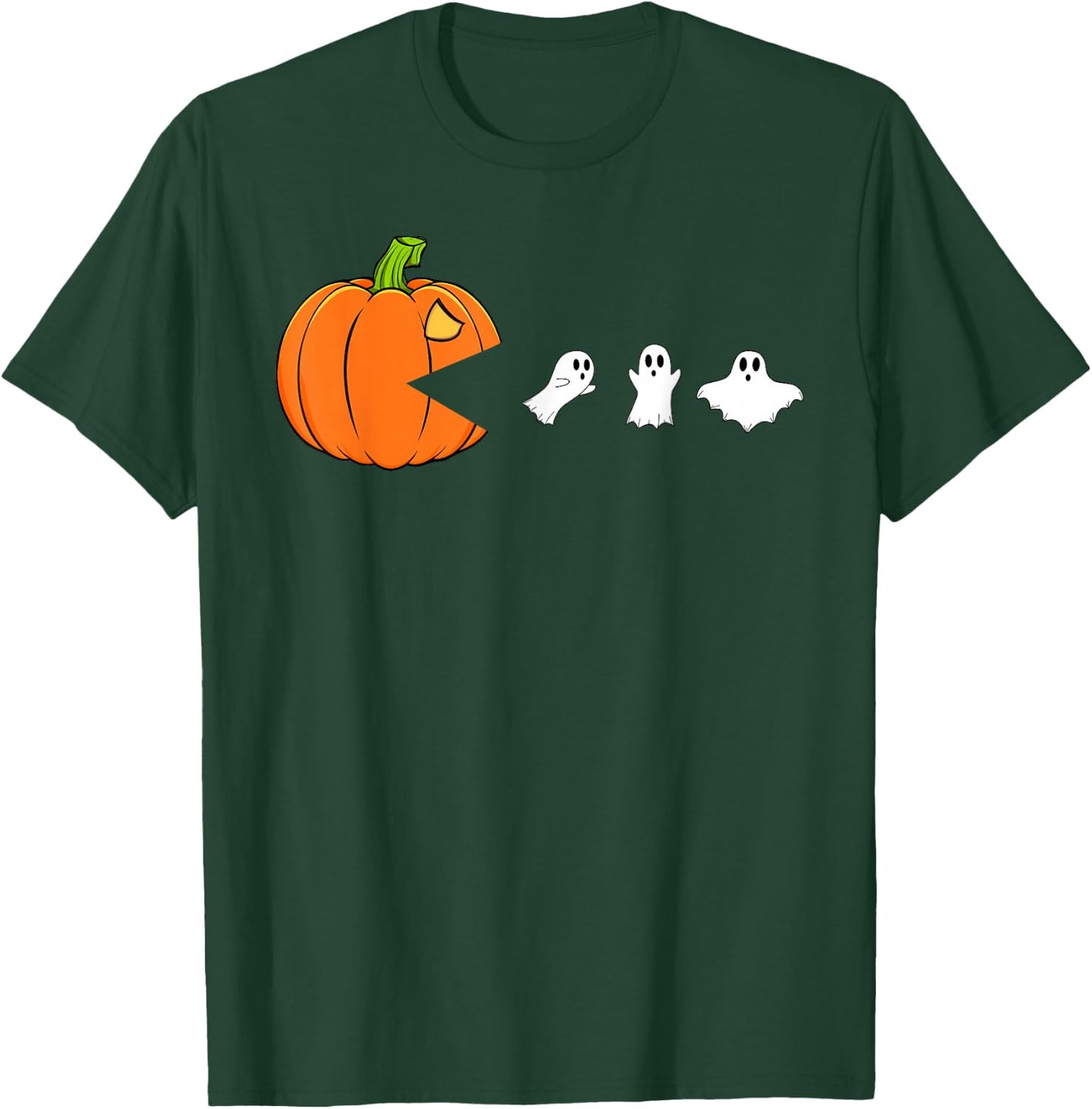 Halloween Pumpkin Funny Ghosts Gamer Boys Kids Women Men T-Shirt - T-Shirt | Forest