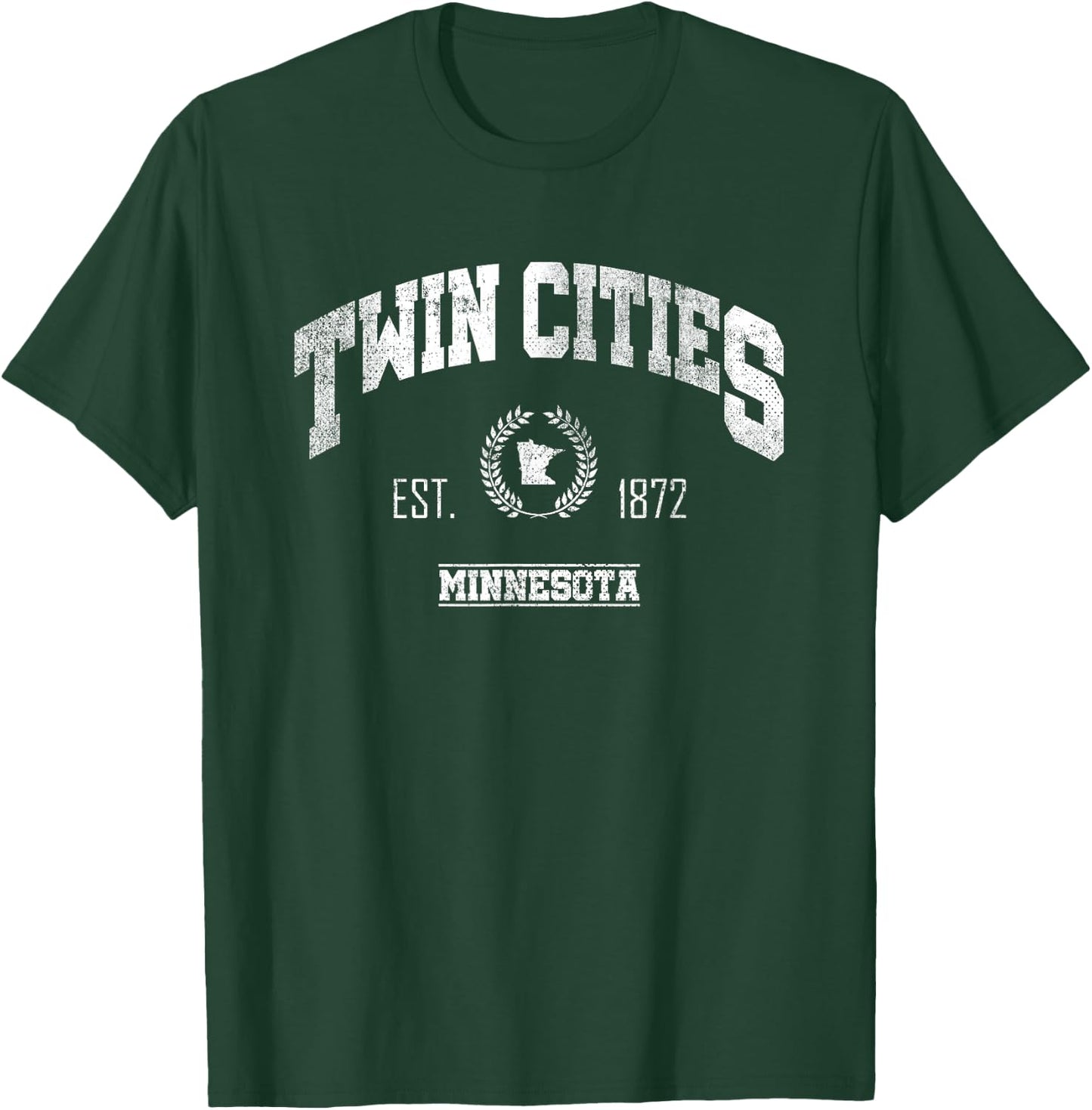 Twin Cities MN | Minnesota Throwback Sports T-Shirt - T-Shirt | Forest