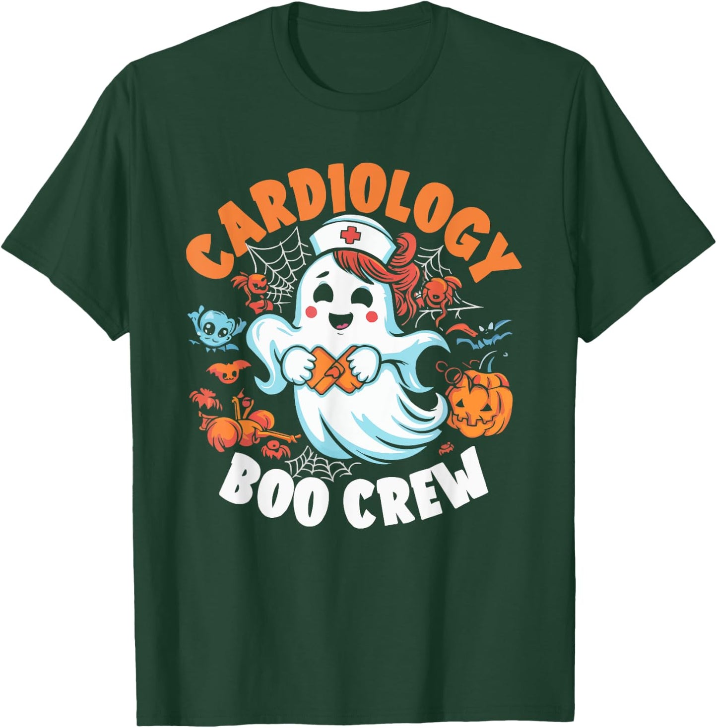 Cardiology Nurse Halloween Spooky Nursing Trick Or Treat T-Shirt - T-Shirt | Forest