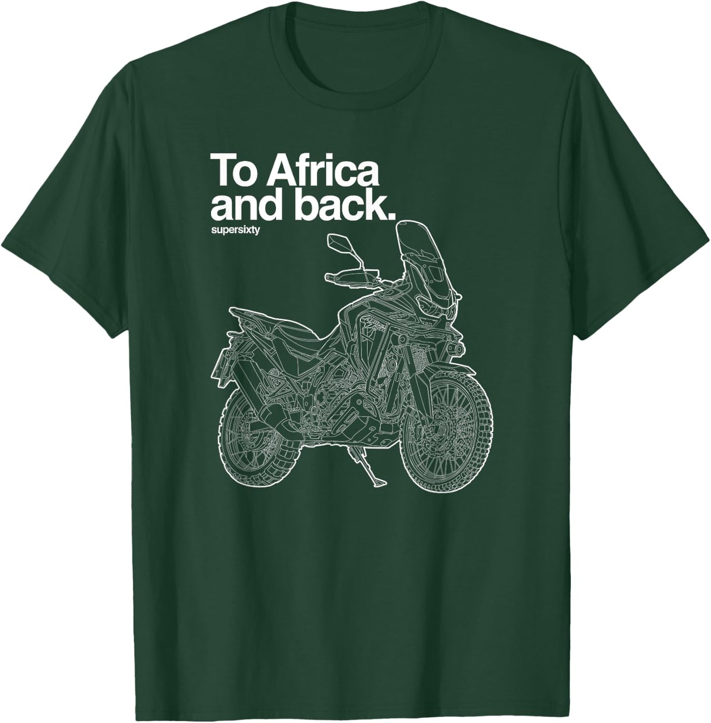 Adventure Dual Sport Adventure Africa Twin Motorcycle Design T-Shirt - T-Shirt | Forest