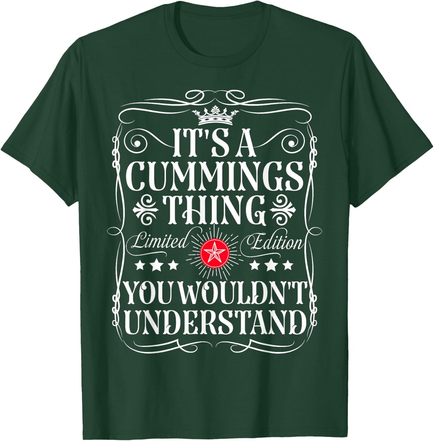 Cummings Name Its A Cummings Thing You Wouldn't Understand T-Shirt - T-Shirt | Forest