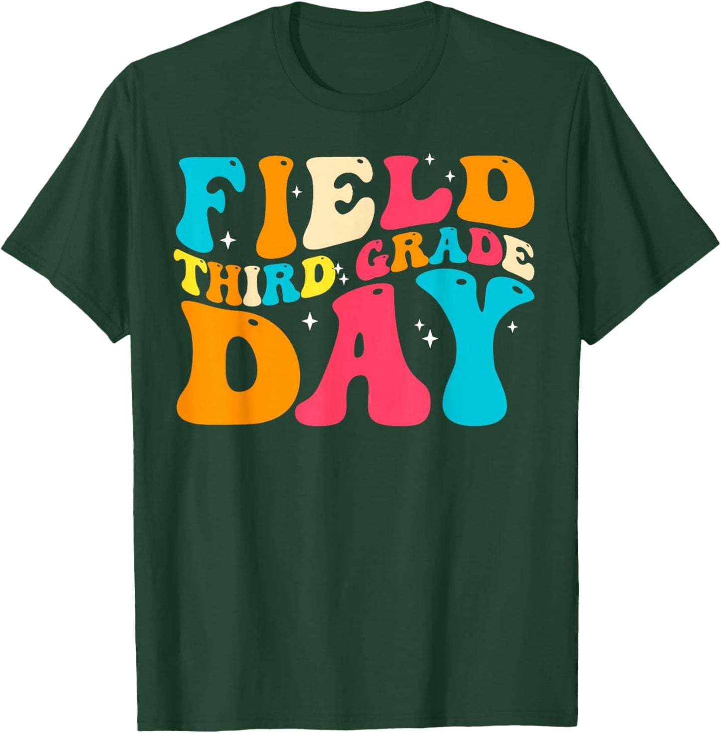 3rd Grade Field Day 2025 Third Grade Tie Dye Teacher Student Women Kids T-Shirt - T-Shirt | Forest