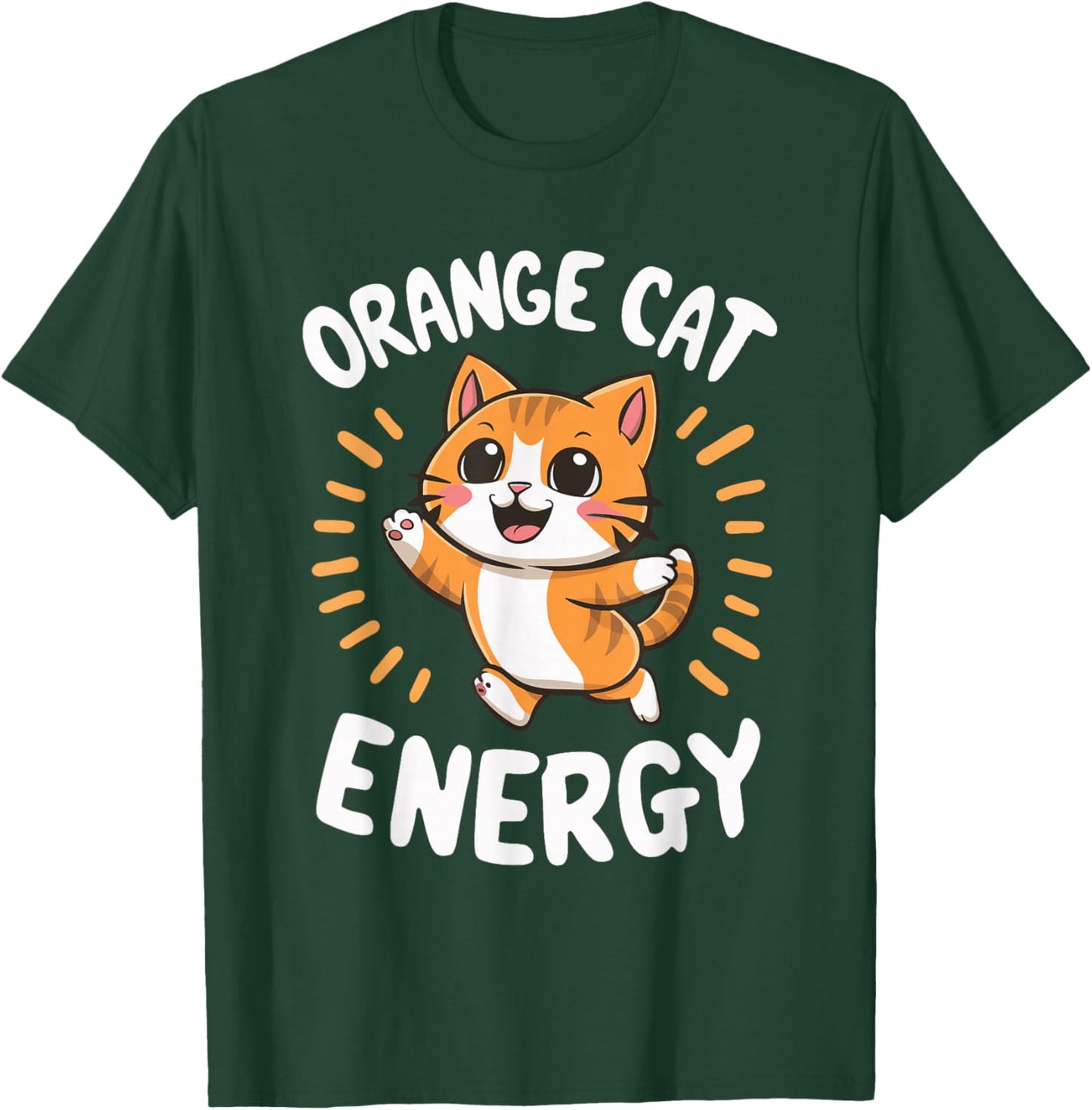 Orange Cat Energy T-Shirt - T-Shirt | Forest