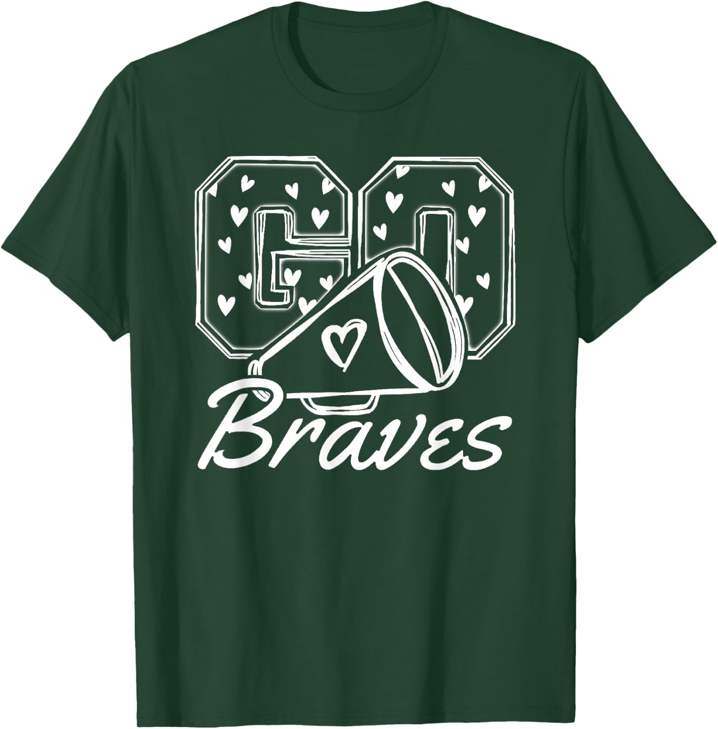 Vintage Braves School Team Spirit Girls Kids T-Shirt - T-Shirt | Forest