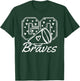 Vintage Braves School Team Spirit Girls Kids T-Shirt - T-Shirt | Forest