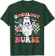 Spooky Oncology Nurse Ghost Halloween Cute Groovy Nursing T-Shirt - T-Shirt | Forest